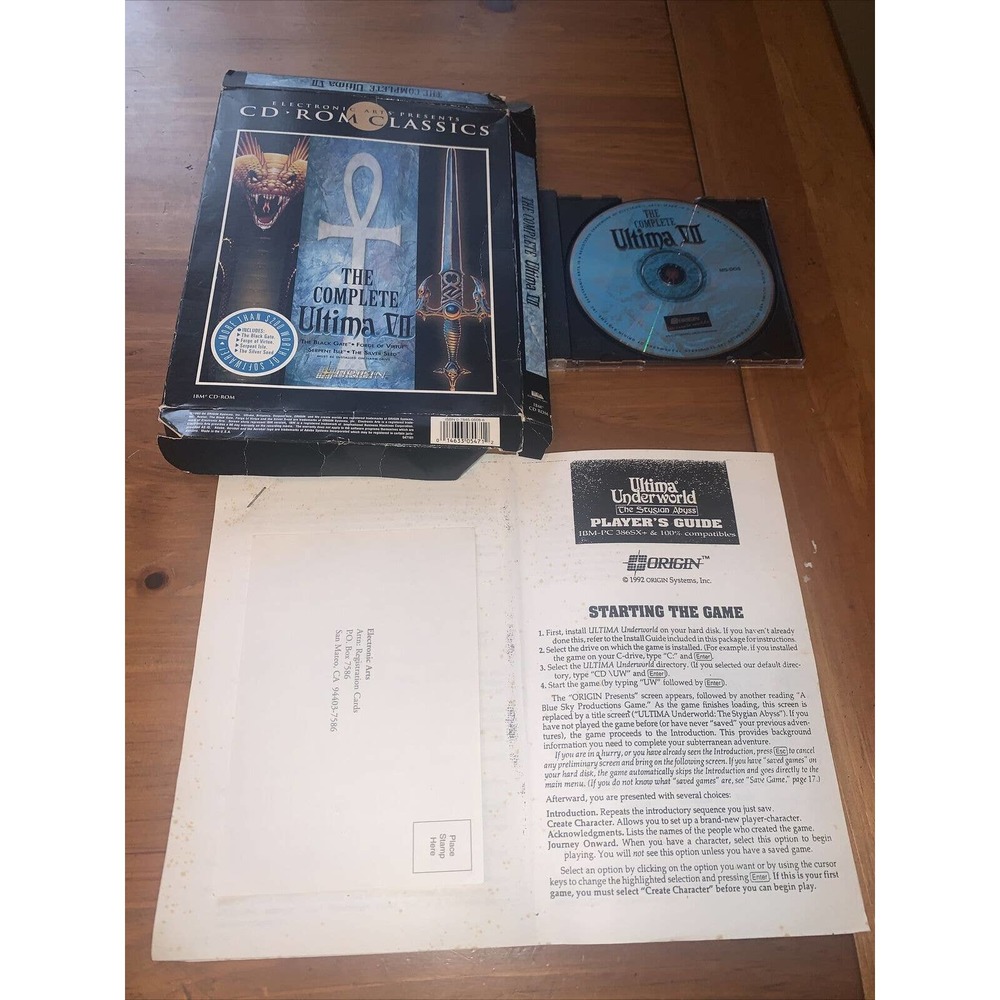 The Complete Ultima VII 7 IBM PC Game 1994 CD-Rom - Damaged Box